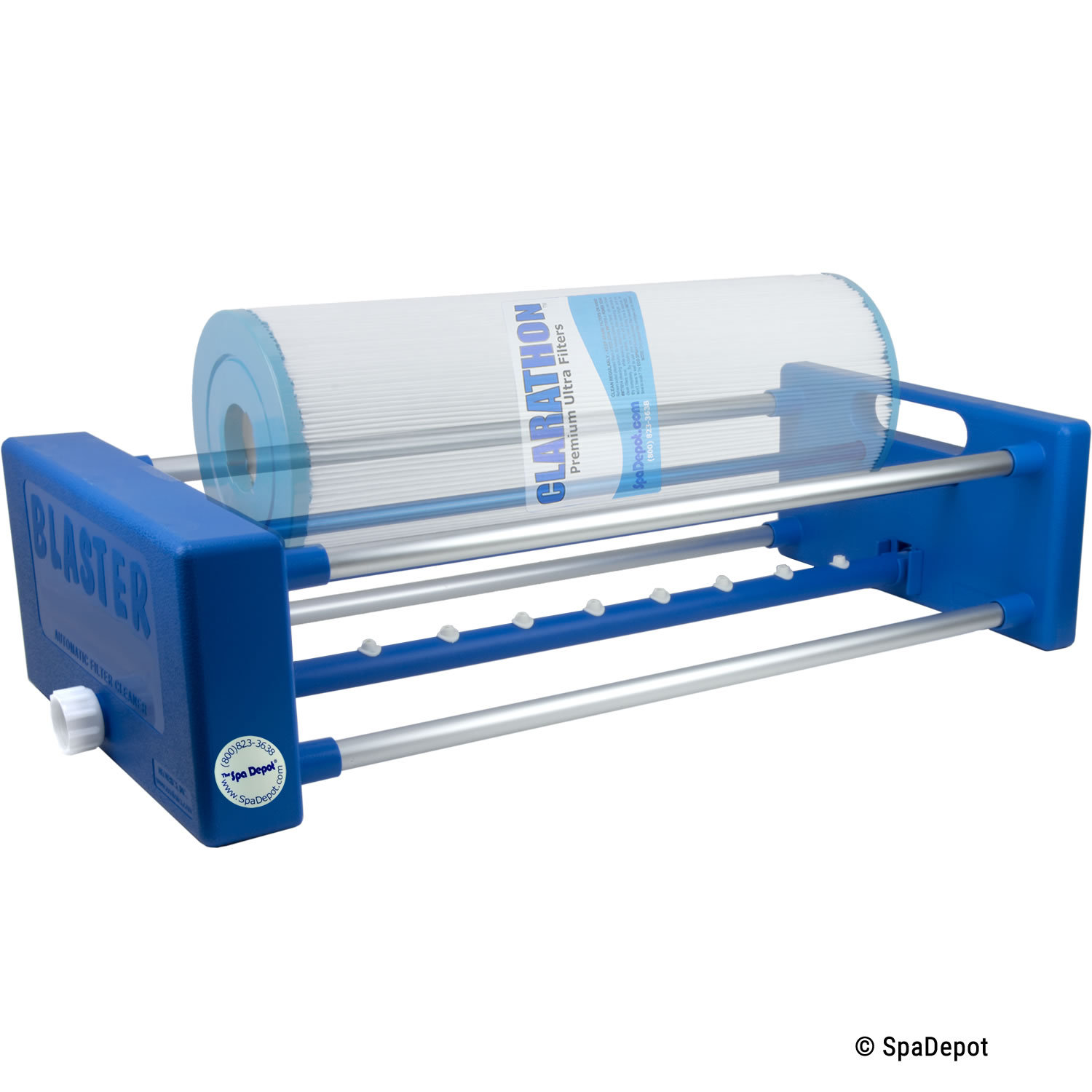 Blaster 1000 Automatic Cleaner for Hot Tub Filter Cartridges up to 20″ Long
