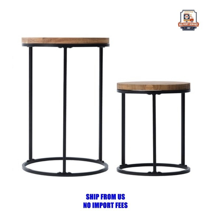 Better Homes & Gardens Acacia Top Plant Stand,2 Pack