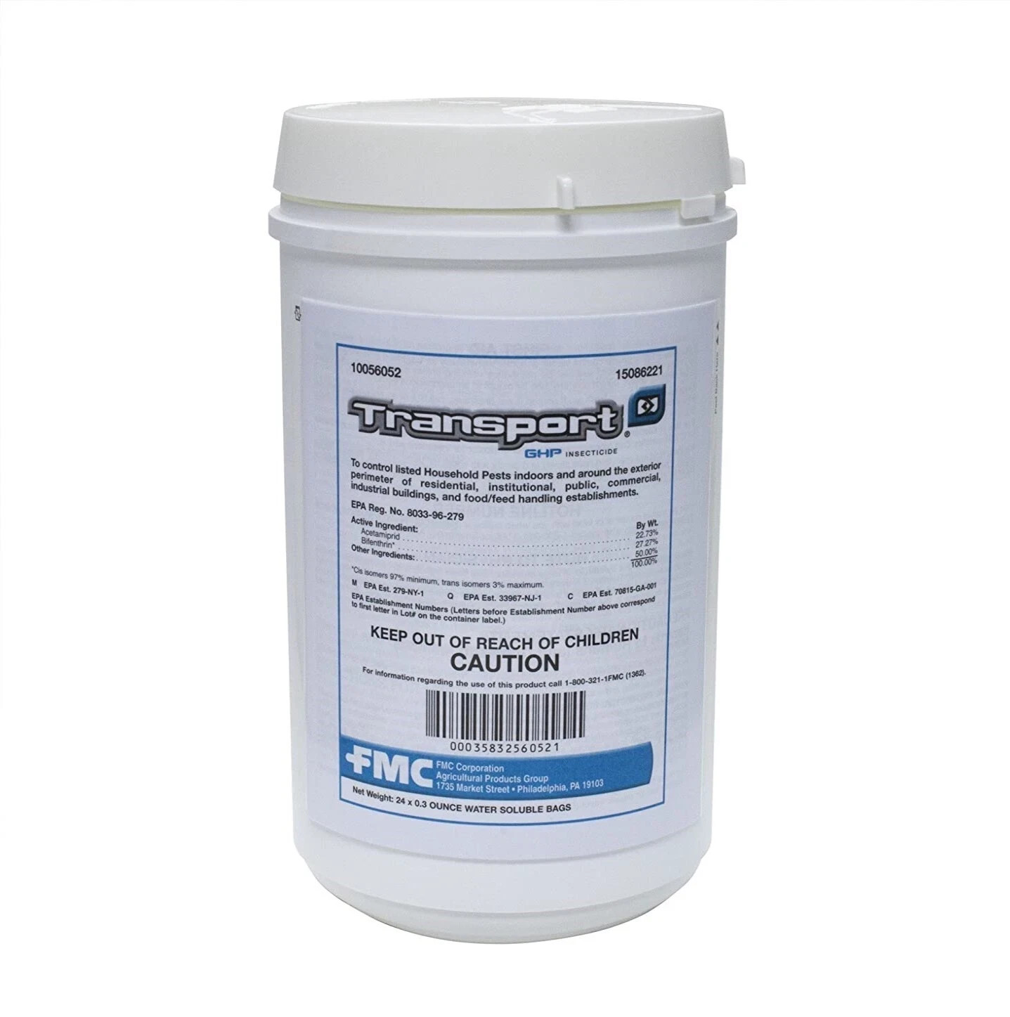 Transport GHP Insecticide Bed Bug Control 24 x 0.3 oz Packets in Jar by FMC