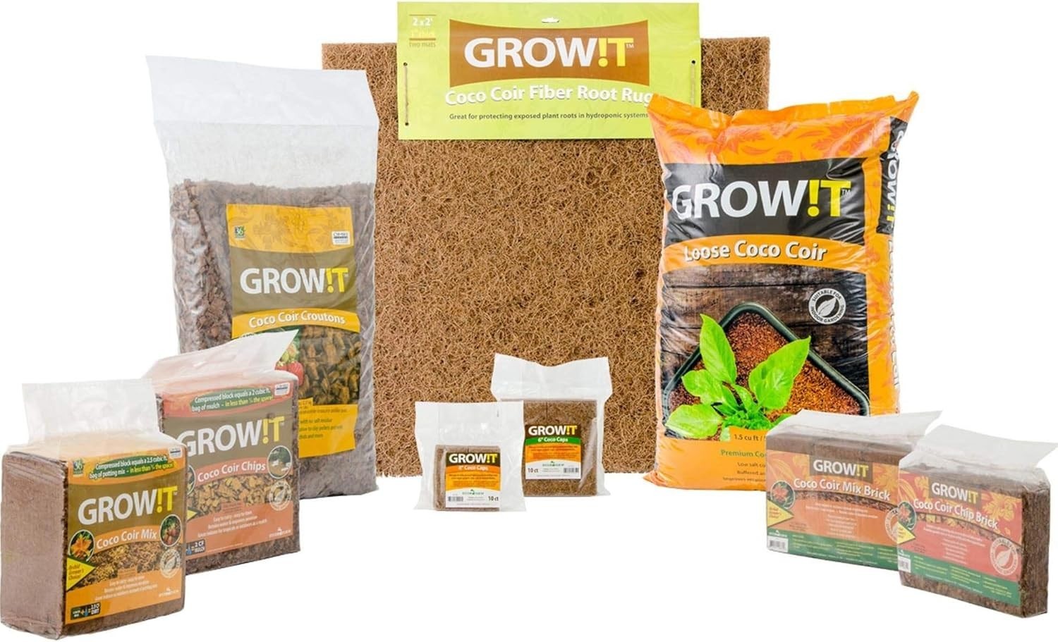 GROW!T 4mm-16mm Clay Pebbles, 40L Natural Drainage Solution for Healthy Plants