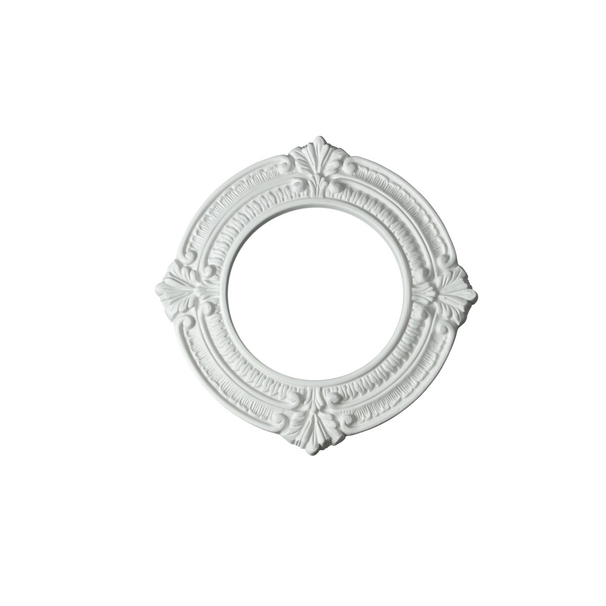 White Ceiling Medallion Urethane Recessed Trim 6″ ID X 10″ OD Renovators Supply