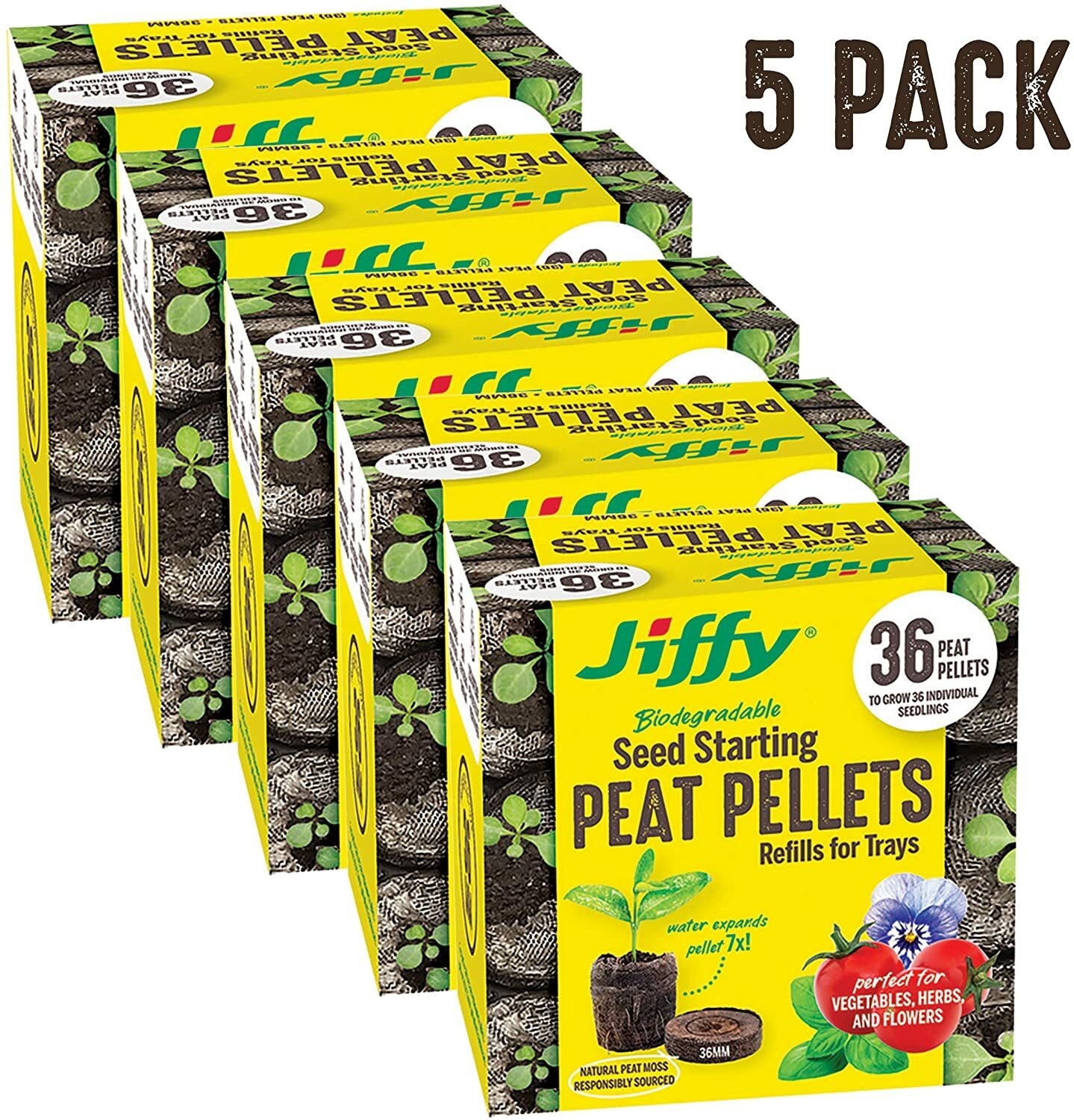 Jiffy J3R36 – 36mm Plant Pellet Refill Seedling Seed Starter 36 Count FAST SHIP