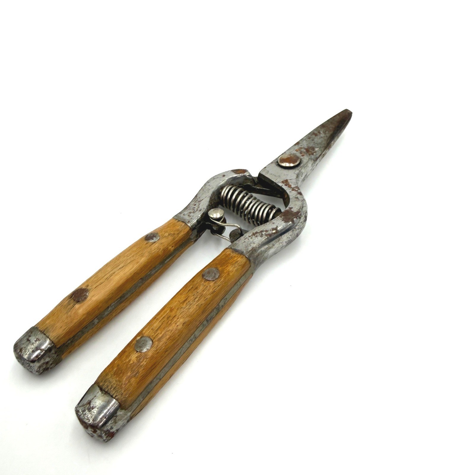 Wooden Garden Pruning Shears 8″ Brown Silver Vintage
