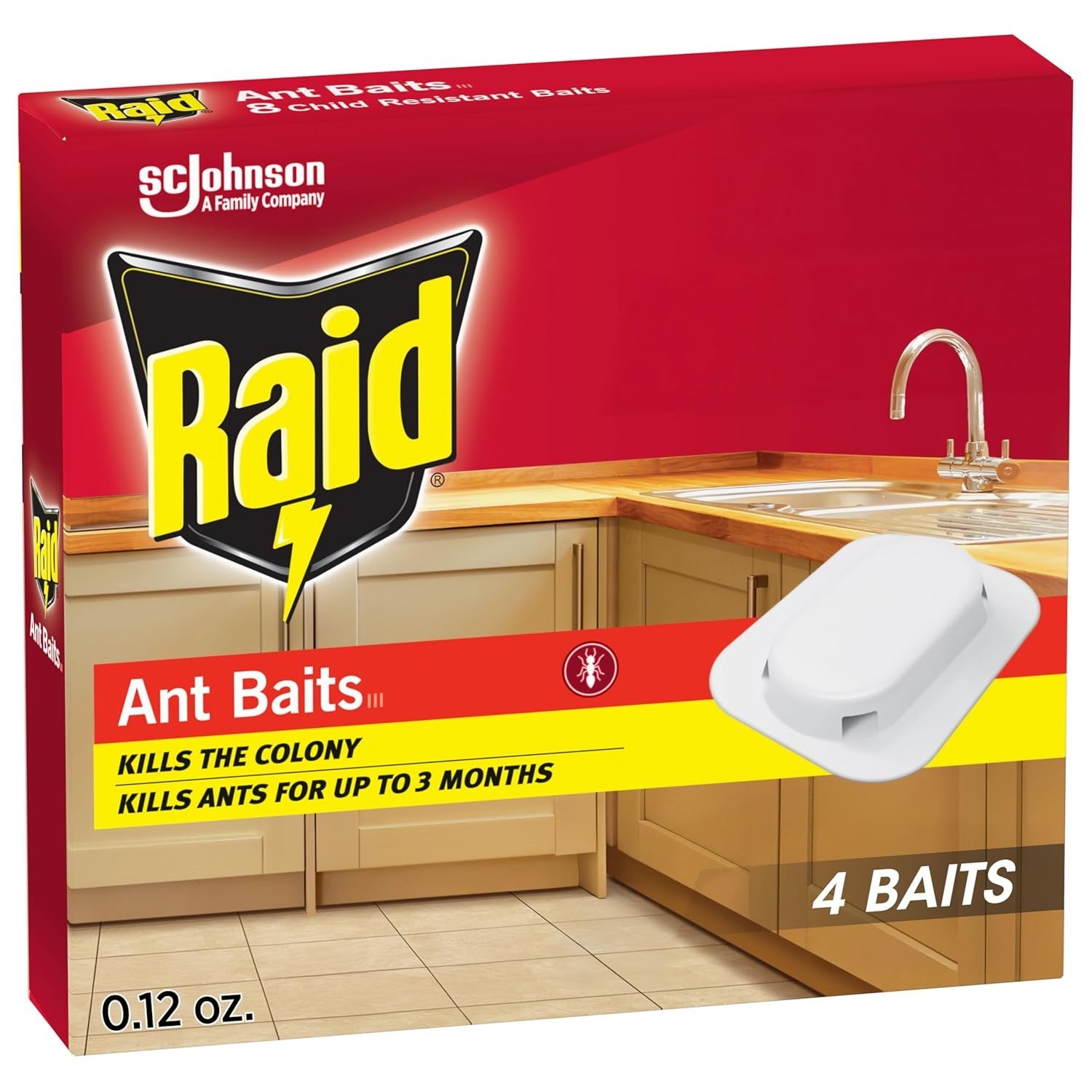 Ant Killer Bait 4 Count Outdoor Indoor Tray Traps Ready To Use For 3 Months