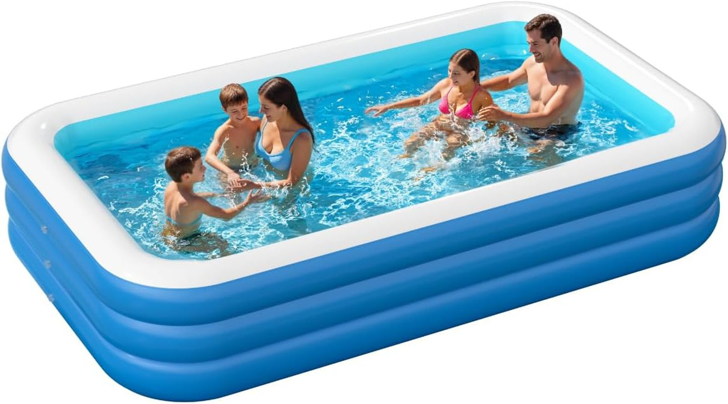 Inflatable Pool for Adults, 103” X 65” X 22” Large Inflatable Pool for Adults