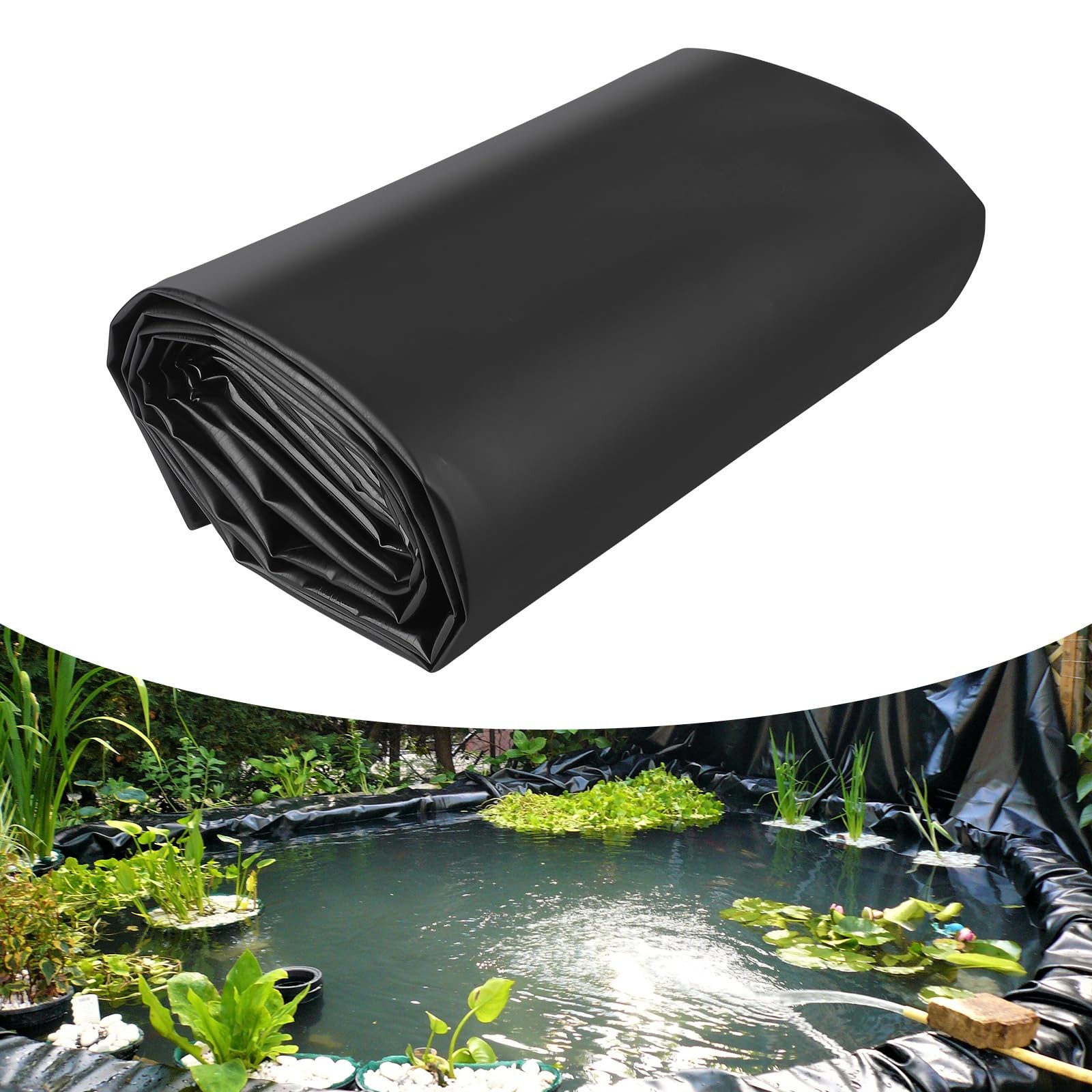 EPDM Pond Liner 45 Mil 10×15/12×15/15×15/15x20ft Garden Waterproof Rubber