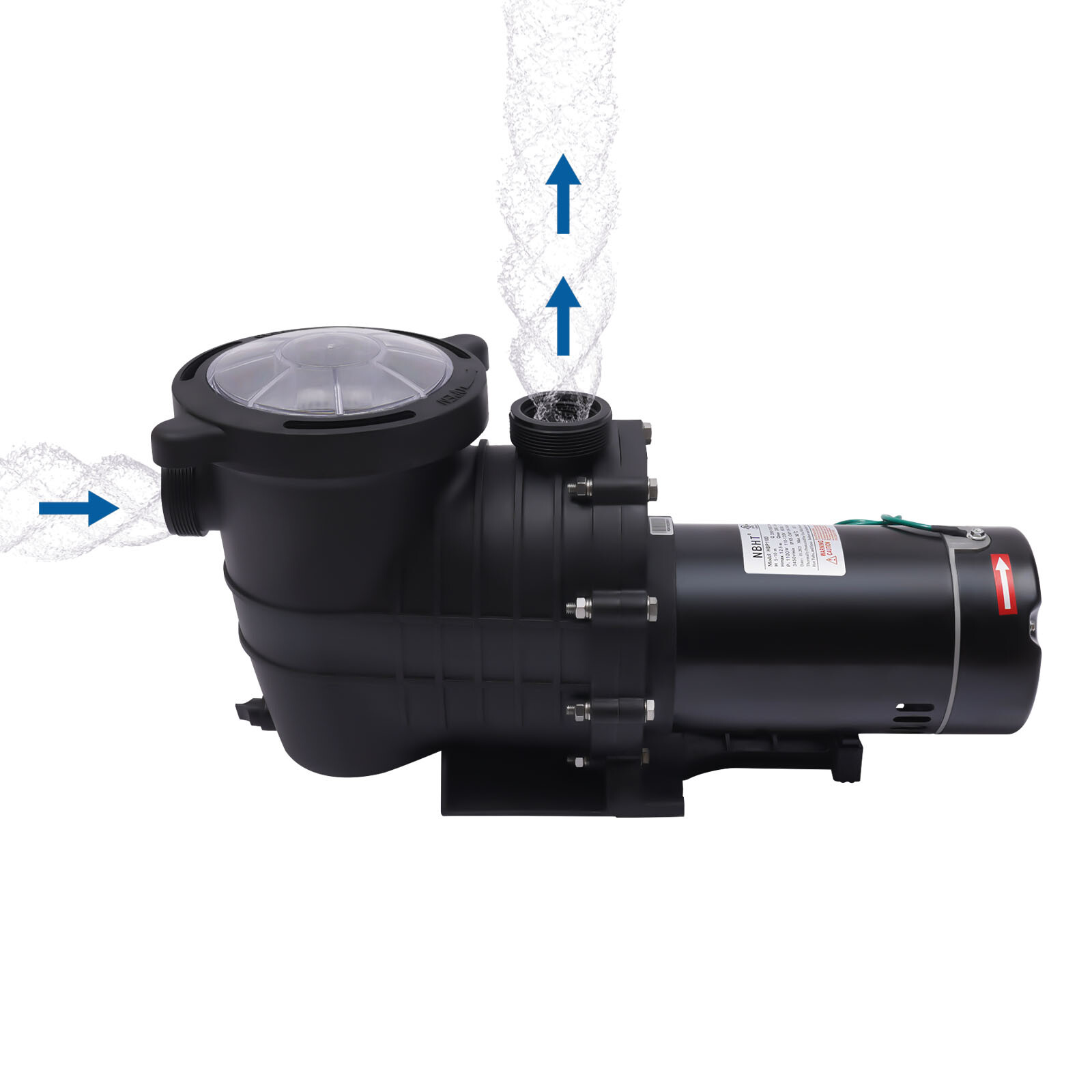 1.5HP Above Swimming Pool Pump Motor In/Above Ground w/ Strainer Filter Basket
