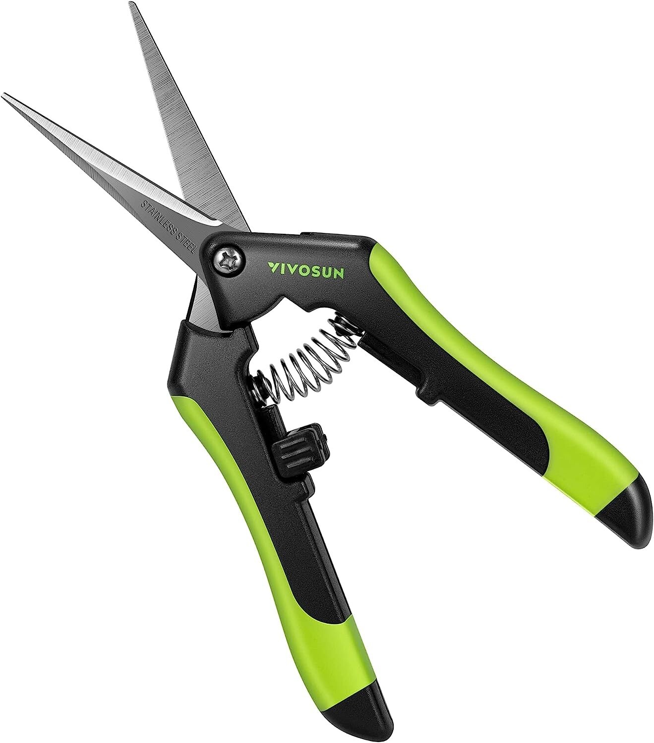 VIVOSUN 6.5″ Hand Pruner Pruning Shear W/ Straight Stainless Black and Green