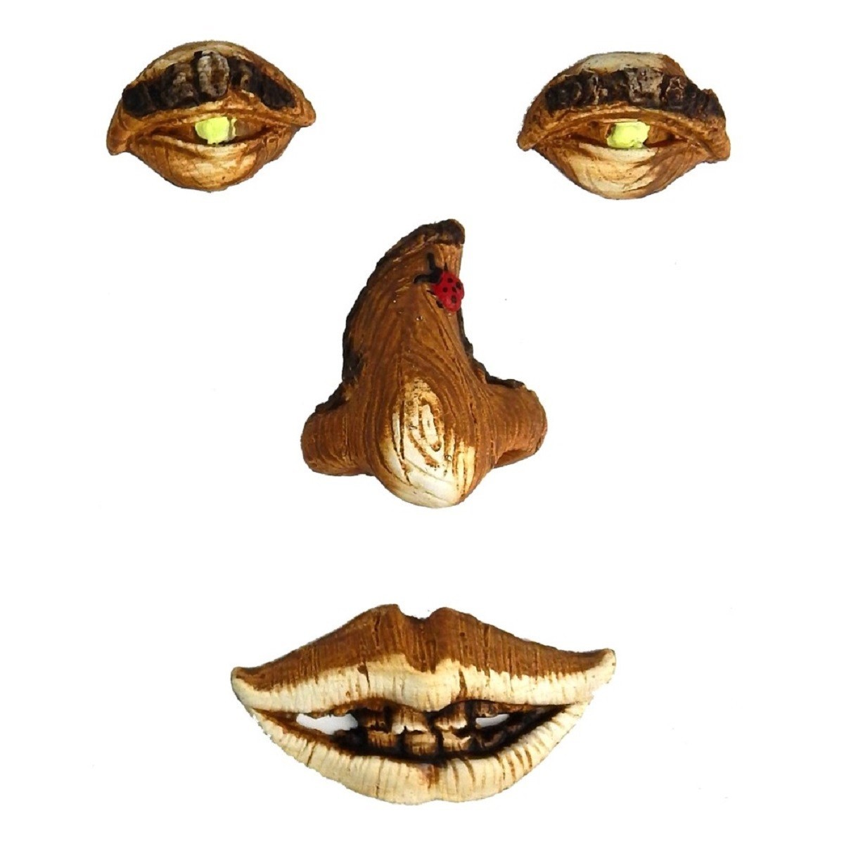 Sleepy Tree Face – Lawn, Yard And Garden Home Decoration – Give Your Trees Faces