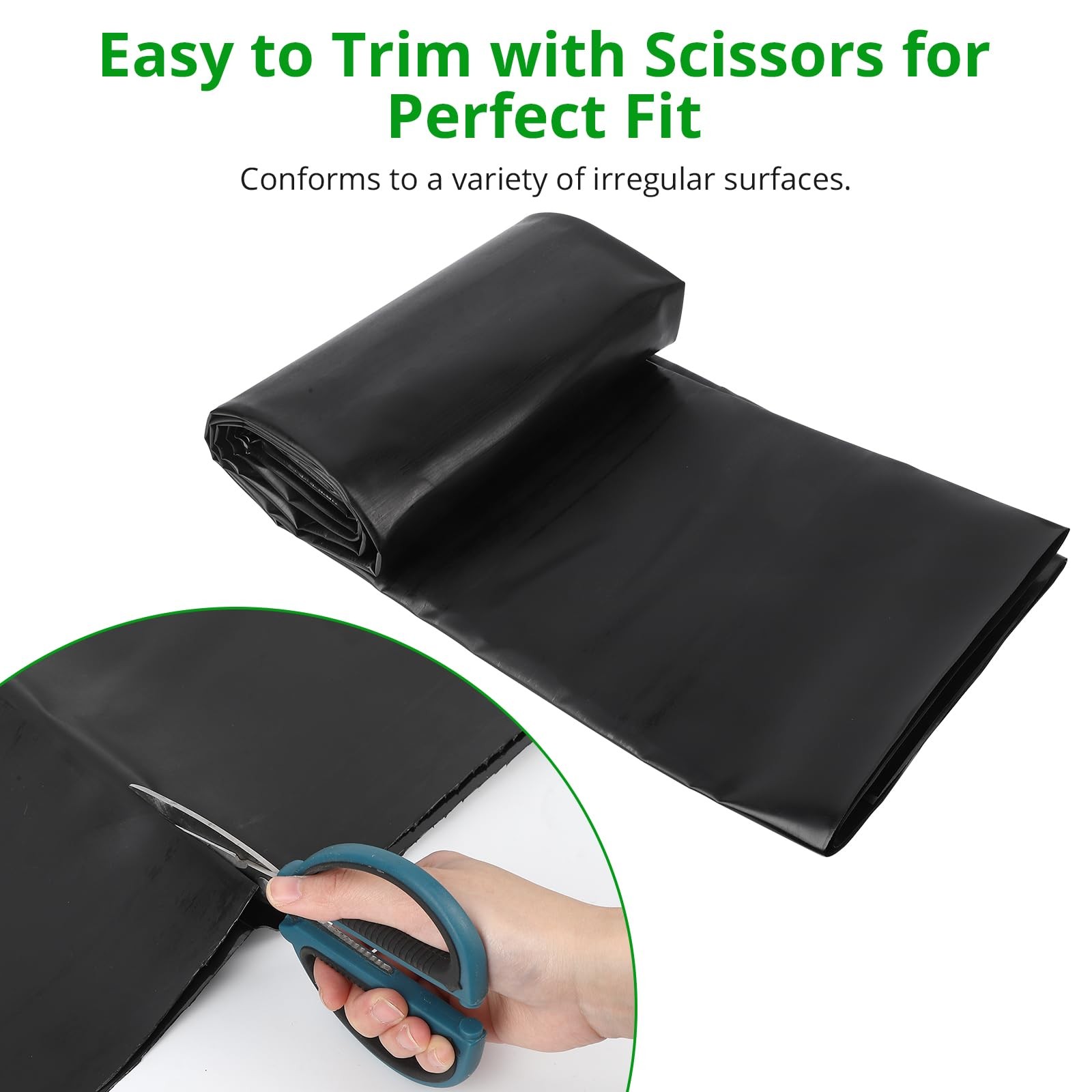 EPDM Pond Liner 45 Mil 10×15/12×15/15×15/15x20ft Garden Waterproof Rubber