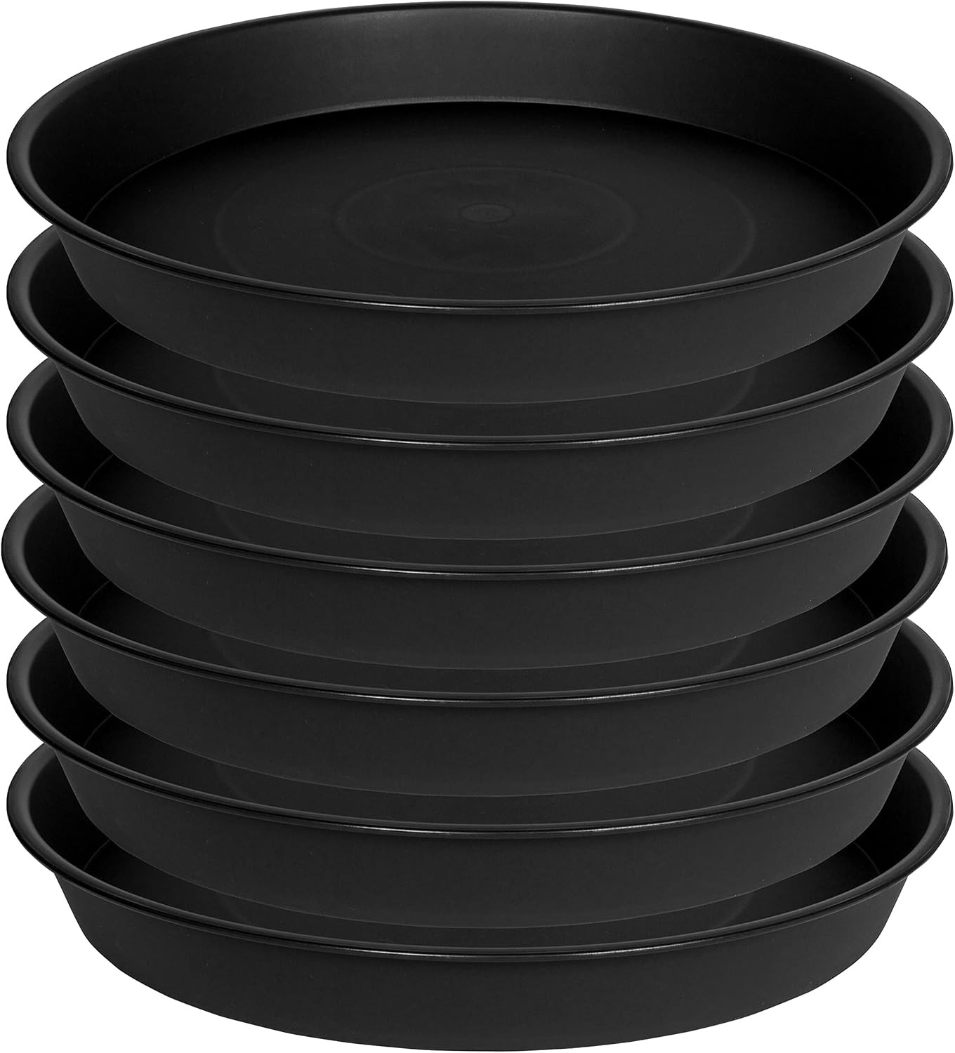 6 Pack Plastic Plant Saucer Water Drip Tray, 4 5 6 7 8 9 10 11 12 13 15 17 19 In