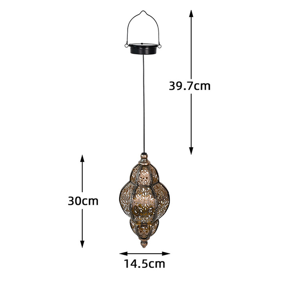 1/2/4 PACK Hanging Solar Lantern Outdoor Decor Moroccan Solar Lights for Garden