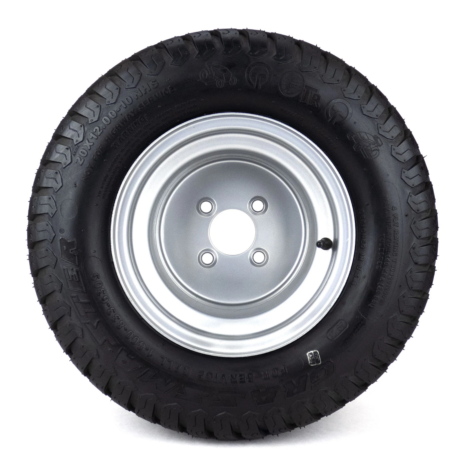 (1) Turf Tire Assembly 20×12.00-10 Fits Hustler Fastrak Raptor SD 54″ 60″ 601349