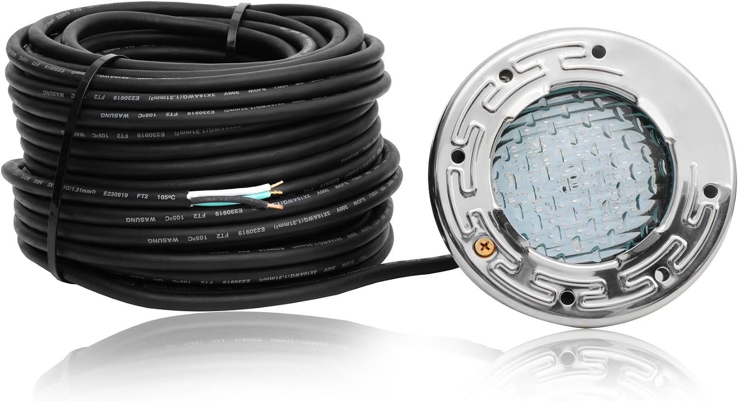 6 Inch LED Spa Lights Inground Pool 100FT AC120V White Light