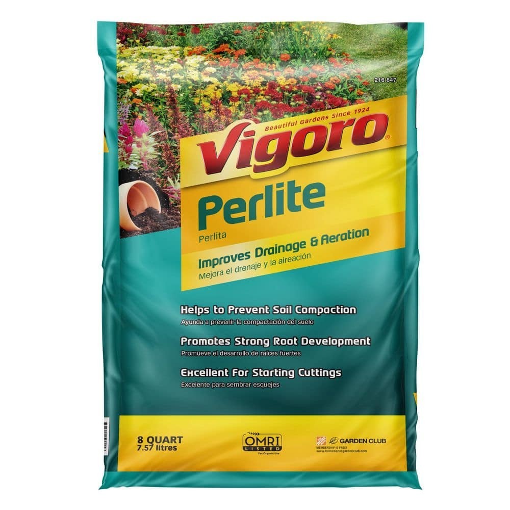 Organic Perlite 8 qt Soil Amendment Vigoro for Plants Potting Mix 100536862