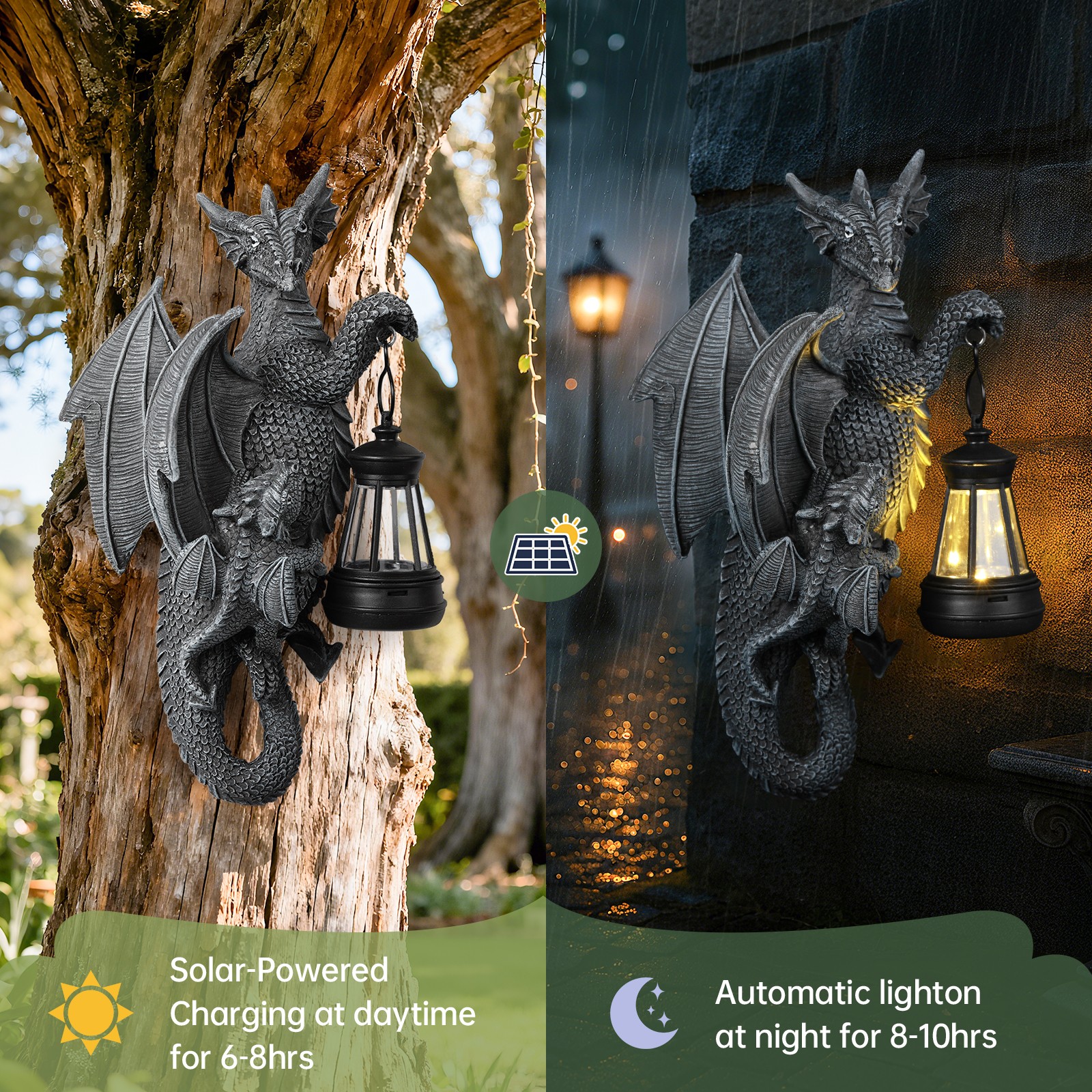 Stunning Solar Dragon Tree Statue – Outdoor Garden Decorative Light-Up Ornament