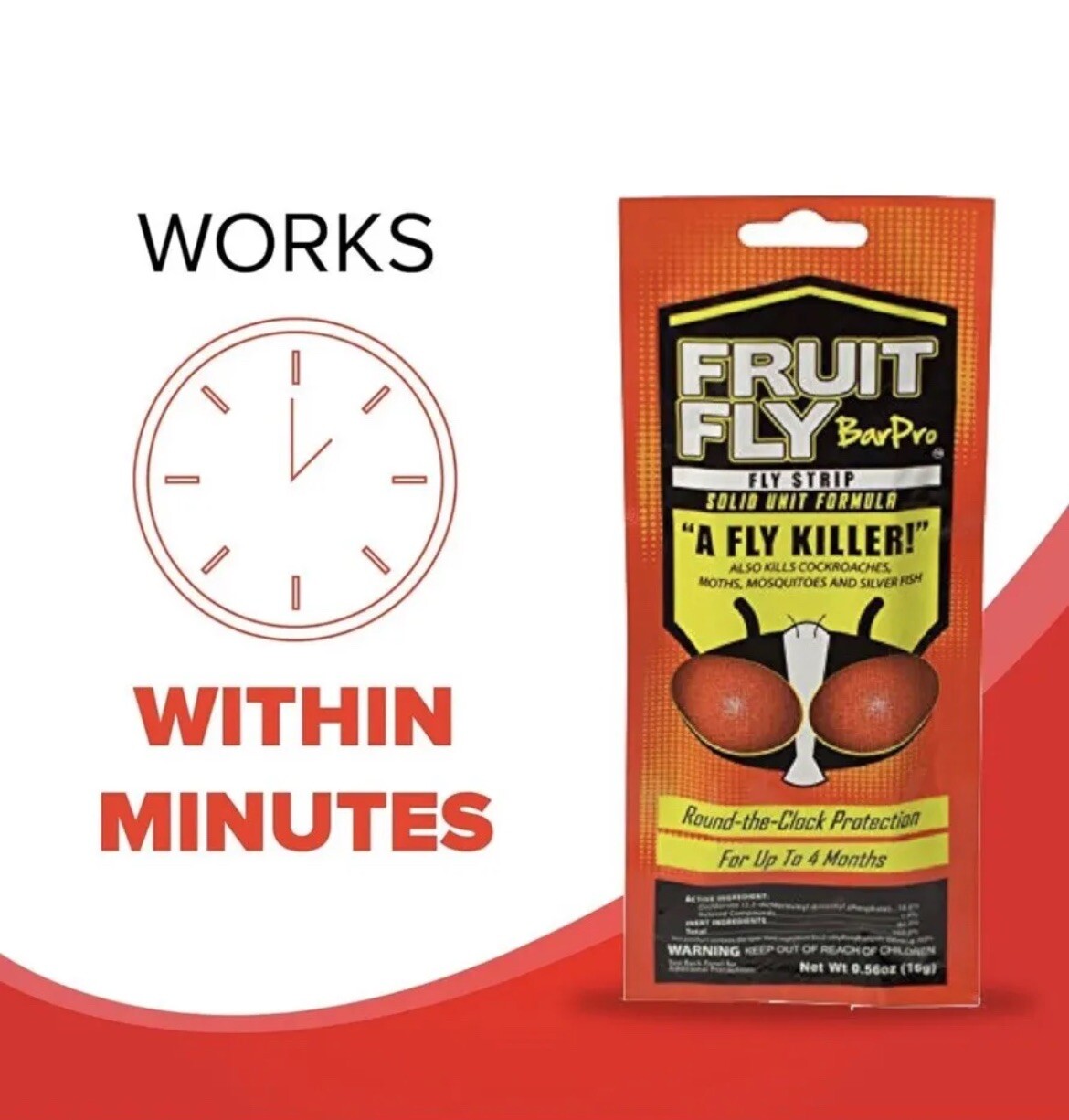 FruitFlyBarPro Strips (10 Pack) Better Than Fly Traps Prevents upto 4 months