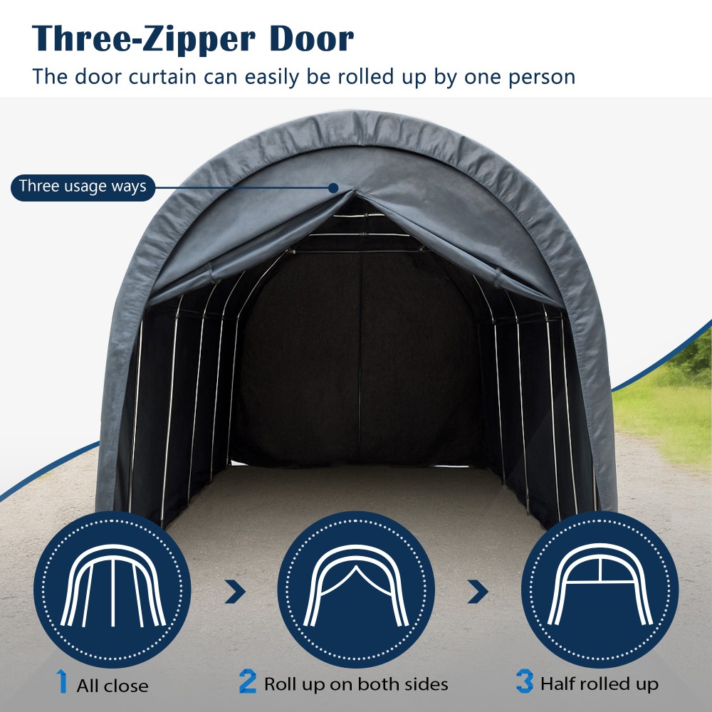 12x20FT Heavy Duty Carport Canopy Waterproof Garage for Car Boat Outdoor Storage
