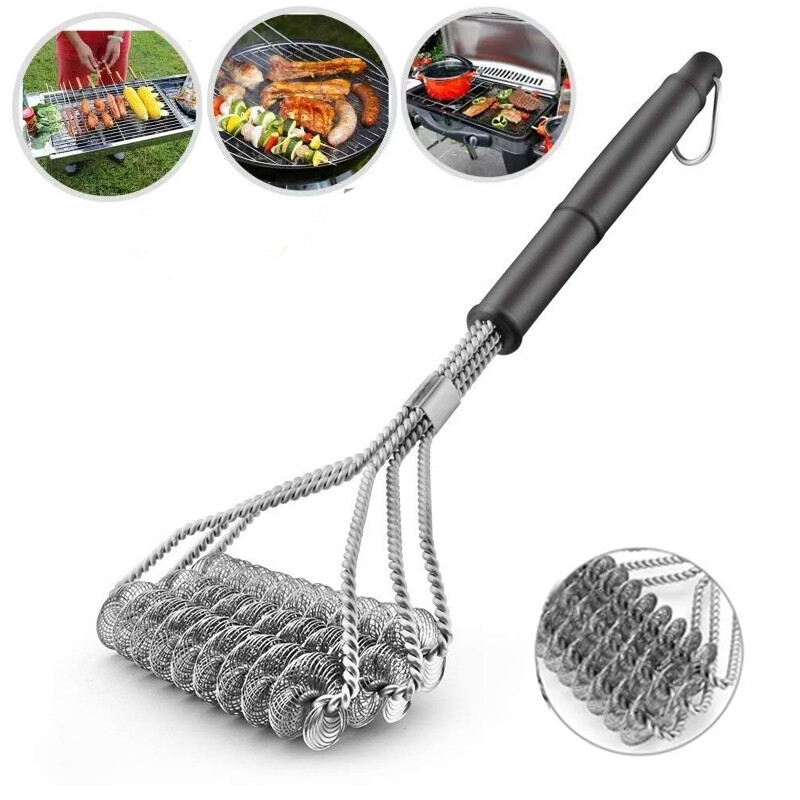 BBQ Grill Brush,Stainless Steel Bristle Free Grill Brush Tool BBQ Cleaning 18″