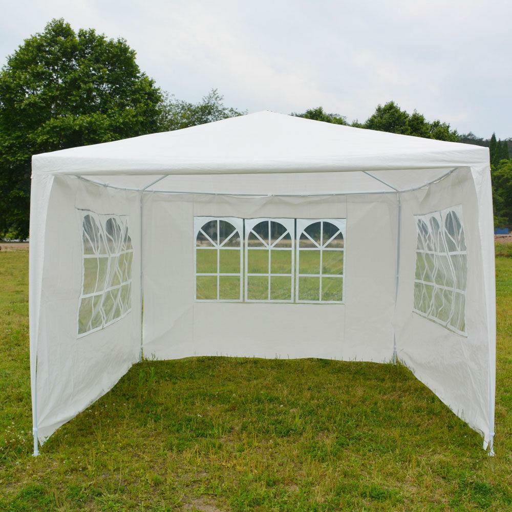 10’x10′ Outdoor Heavy duty Canopy Party Wedding Tent Gazebo Waterproof White