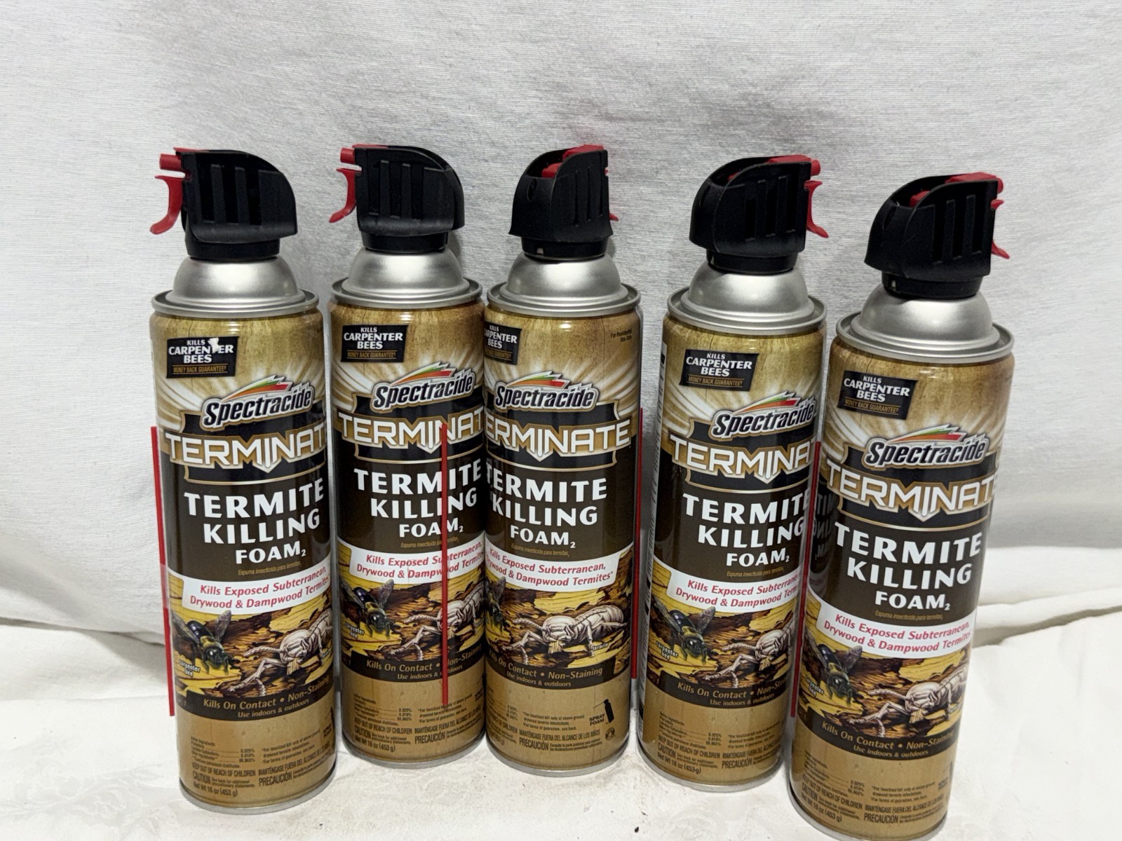 Spectracide Terminate Termite Killing Foam Aerosol 16 oz Kills Termites 5 PACK